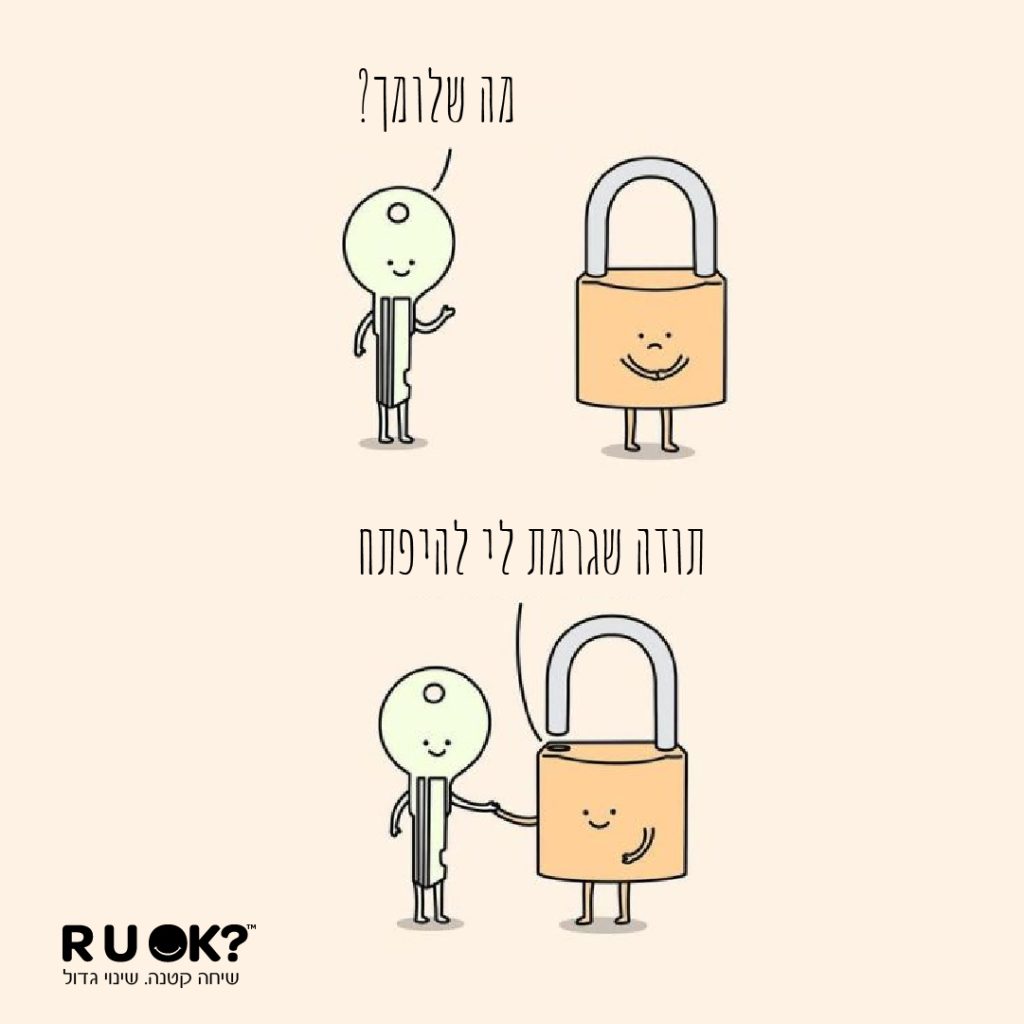 שיחת ?R U OK שאלו שאלות שיגרמו לצד השני להיפתח ולדבר